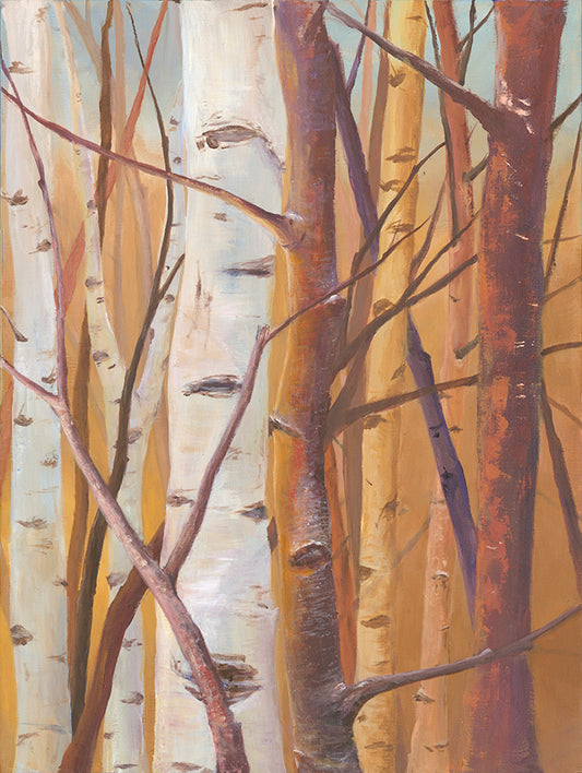 (bunch of birches) acrylic painting