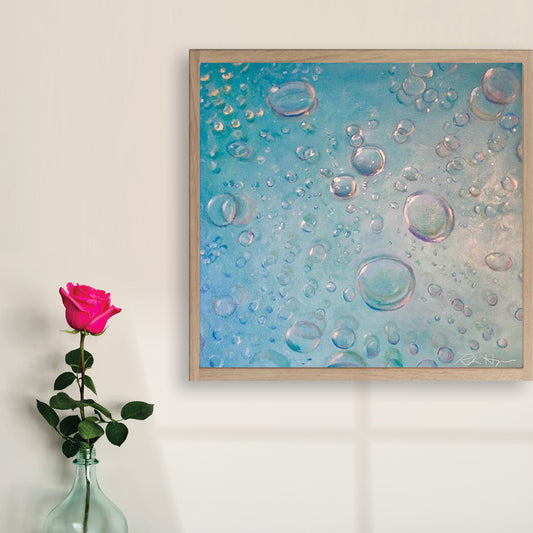 (water droplets) framed reproduction