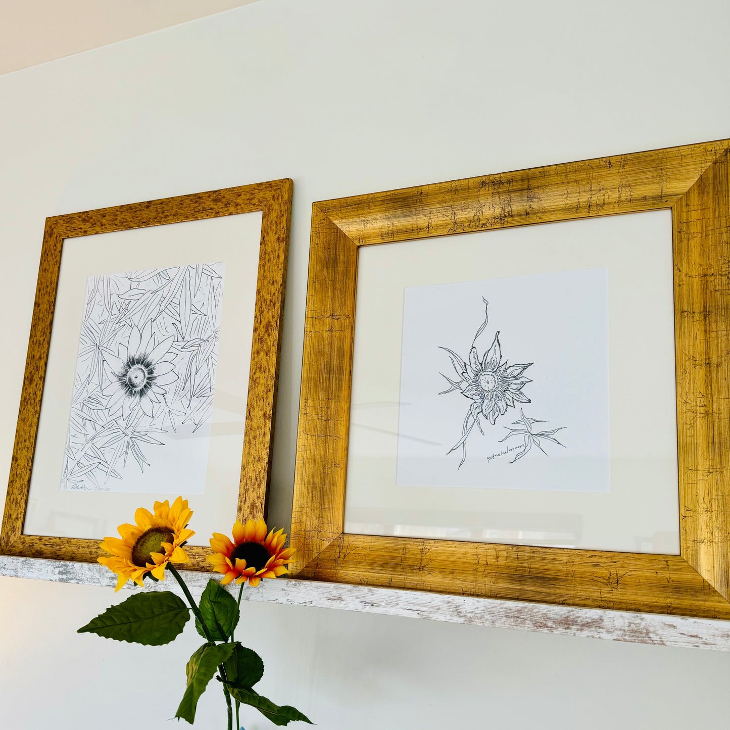 (a sunny pairing) two framed creations