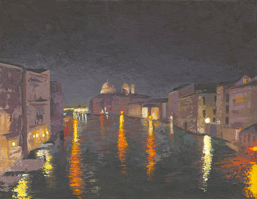 (a venetian evening) framed reproduction