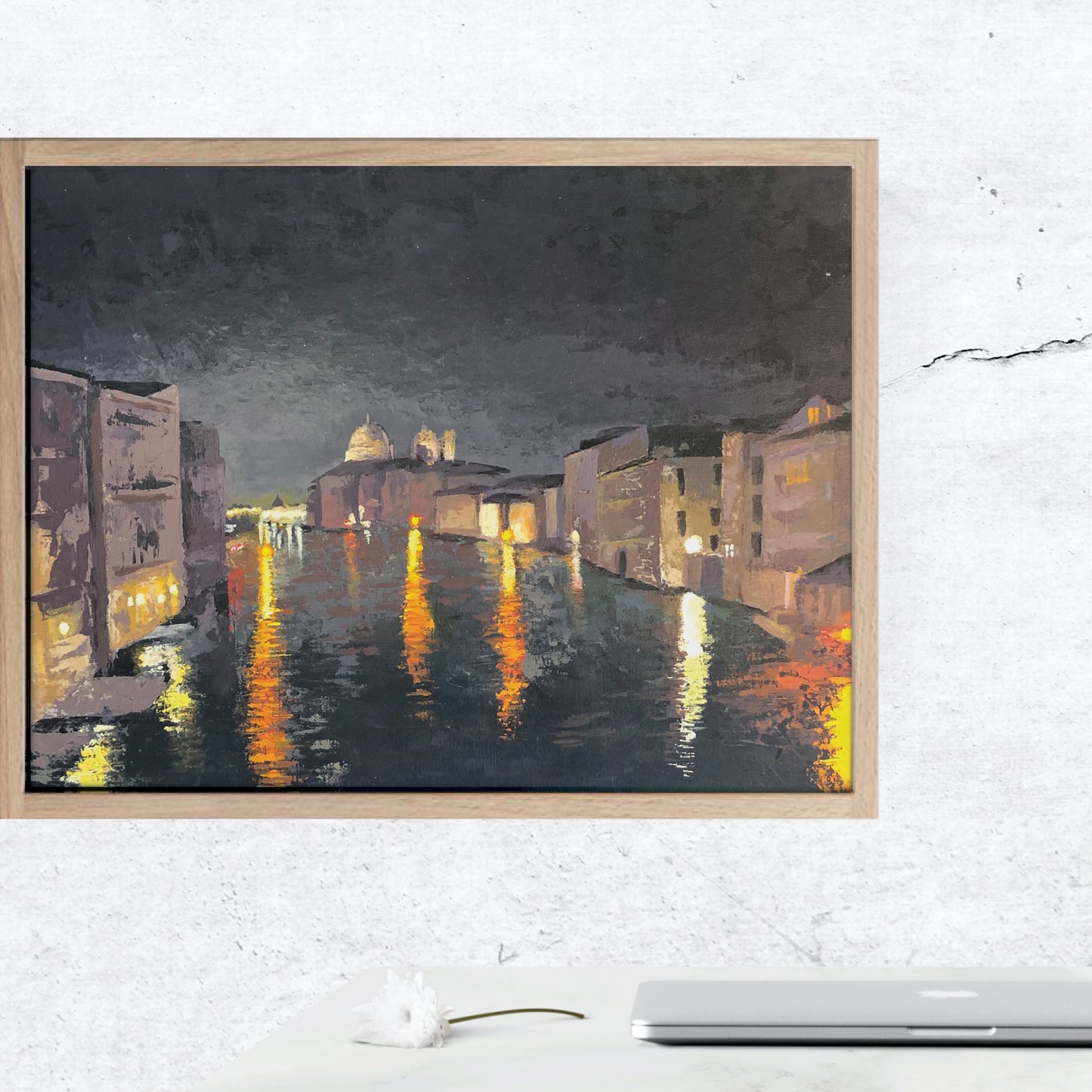 (a venetian evening) framed reproduction